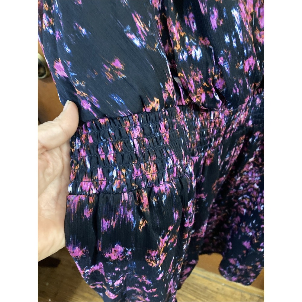 DKNY Plus Size Printed Blouson-Sleeve Fit & Flare Dress Sz 20W New Blue $139 - Picture 7 of 13